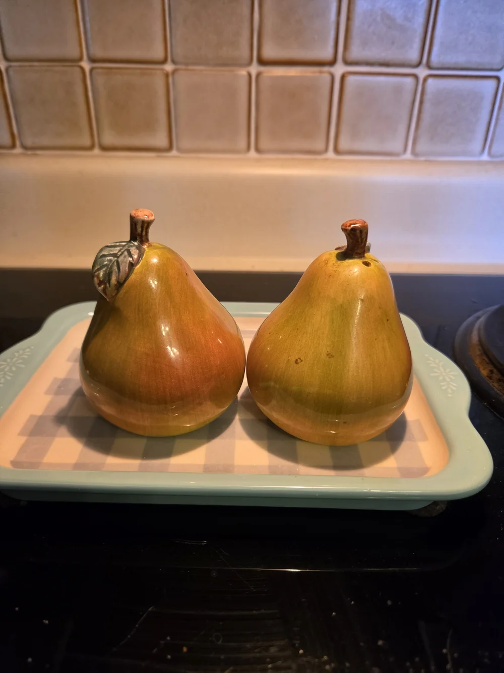 Ceramic Pear Salt And Pepper Shakers